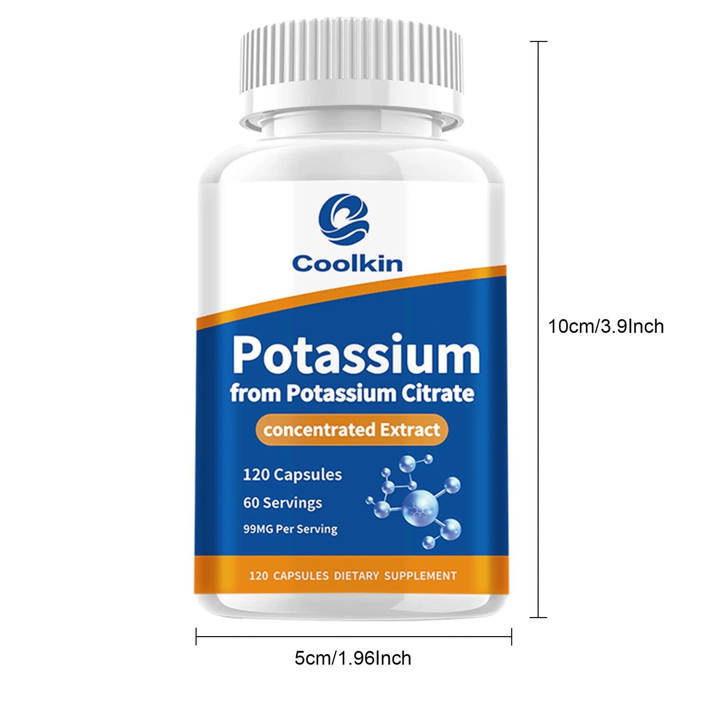 Potassium Citrate - Relieves Leg Cramps, Muscle, Bone and Heart Health - 120 Capsules