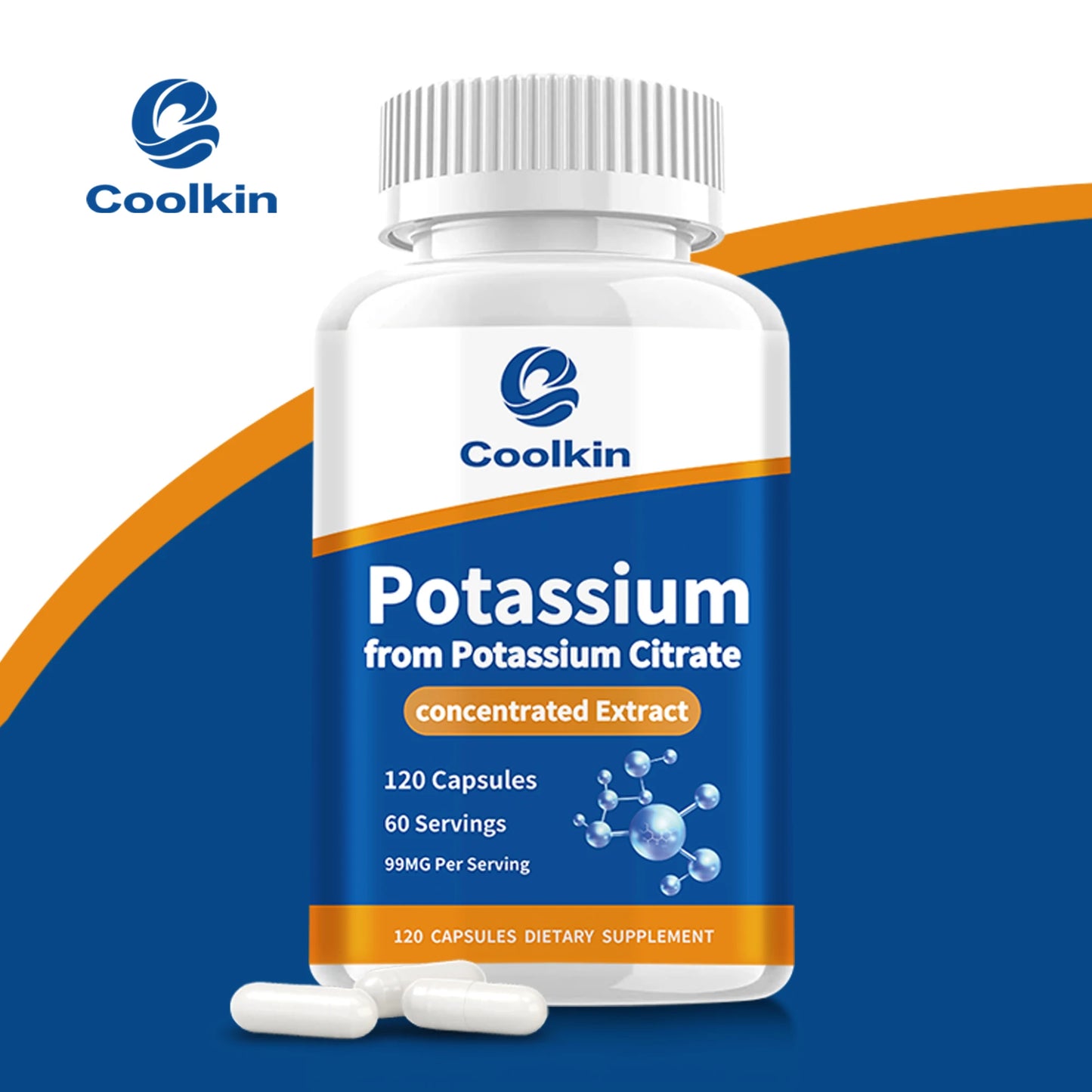 Potassium Citrate - Relieves Leg Cramps, Muscle, Bone and Heart Health - 120 Capsules